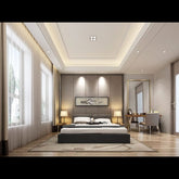 Trueliving Luxurious fancy Light masterbed Laminated Finish & PU Finish 6Ft *6Ft *1Ft